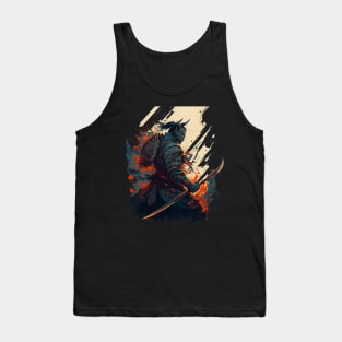 The Beauty of Strength: The Samurai in Chinese Style Tank Top